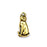 Sitting Cat Charm - Antique Gold Plate