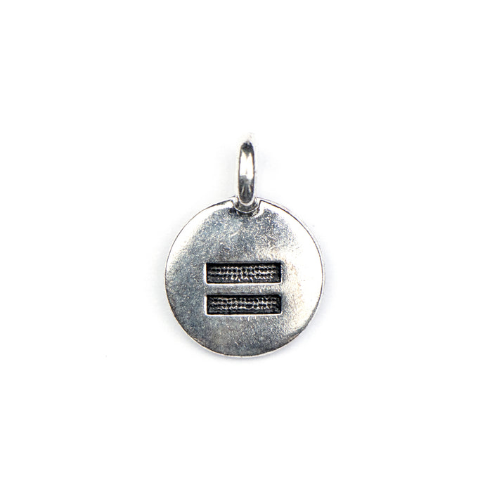 Equality Charm - Antique Silver Plate