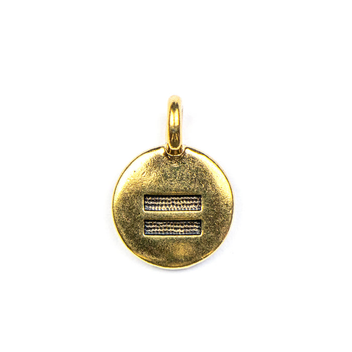 Equality Charm - Antique Gold Plate