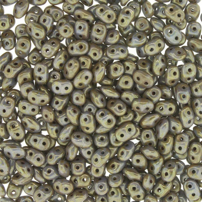 2.5mm x 5mm SUPERDUO Bead - Turquoise Senegal Brown