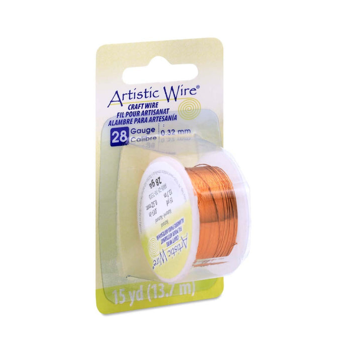 13.7 meters (15 yards) - 28 gauge (.32mm) Permanently Coloured Wire - Natural