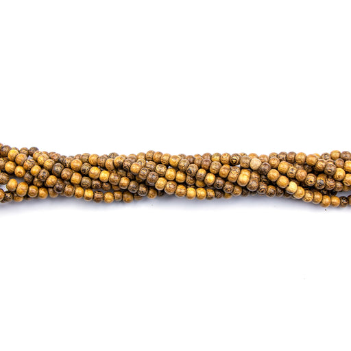 6mm Round ROBLES Wood Beads - 16 inch Strand