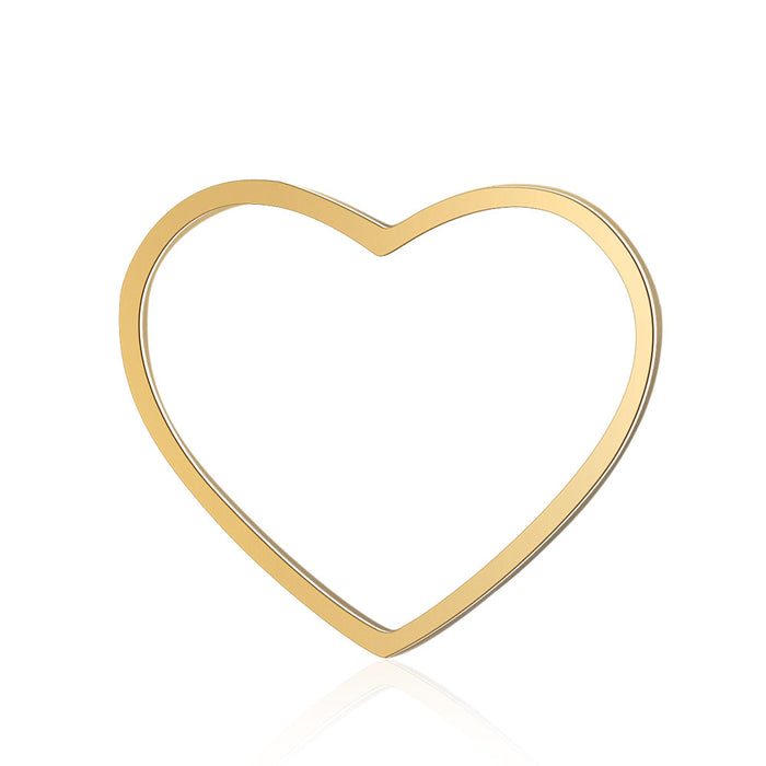 24mm x 30mm Heart Link - Gold Plated Stainless Steel