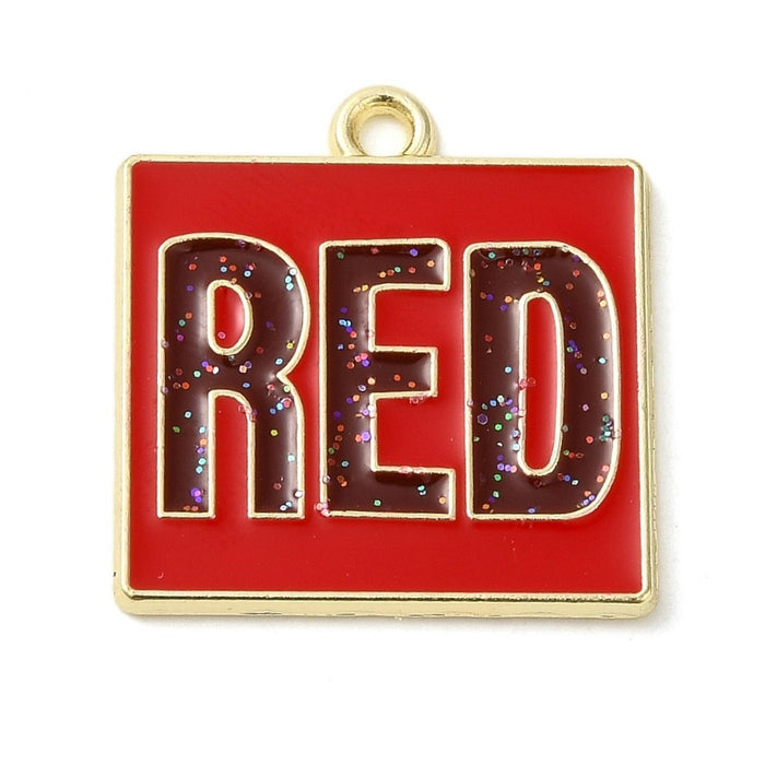 20mm x 21mm Swiftie "RED" Charm - Enamel and Base Metal***