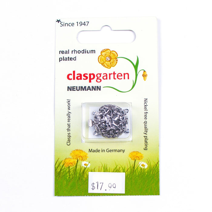 20mm 2 Strand Round Filigree Box Clasp