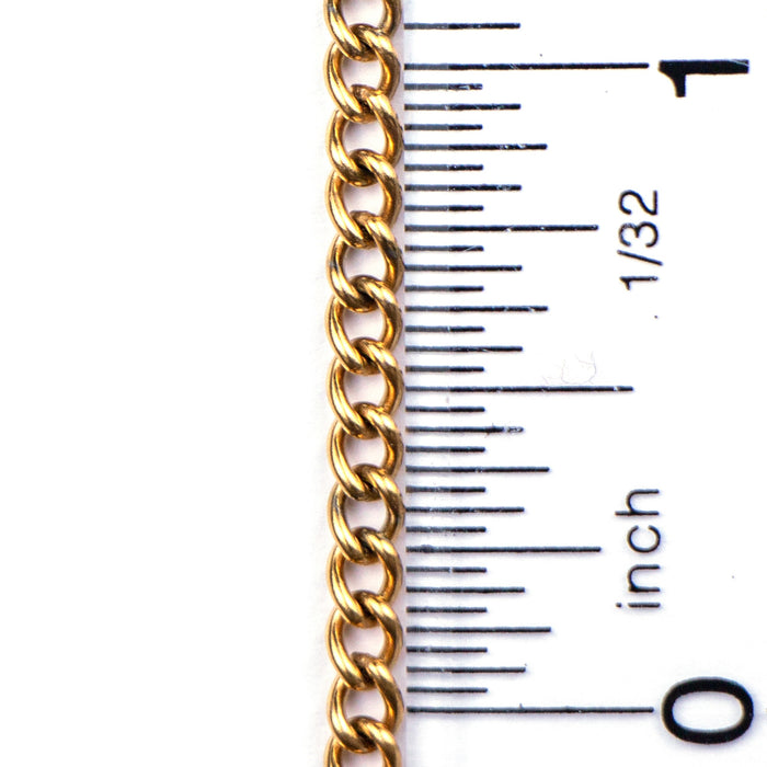4mm x 3mm Curb Chain - Waterproof Gold***