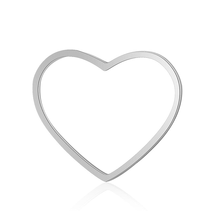 24mm x 30mm Heart Link - Stainless Steel