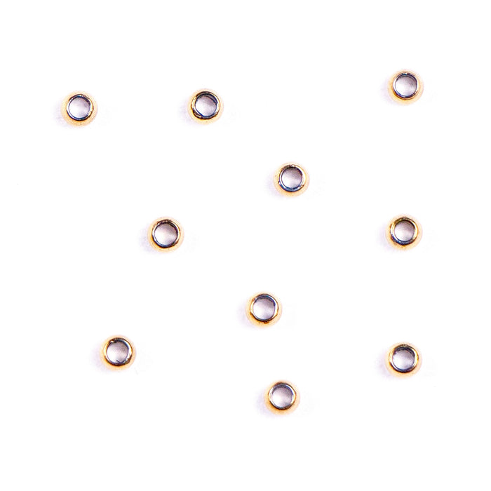 Waterproof Gold 2mm Round Bead
