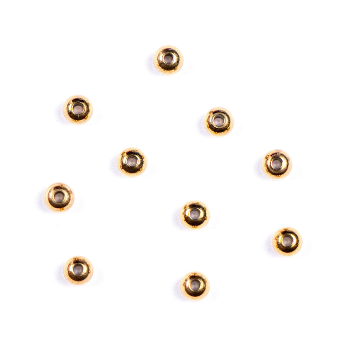 Waterproof Gold 4mm Round Bead