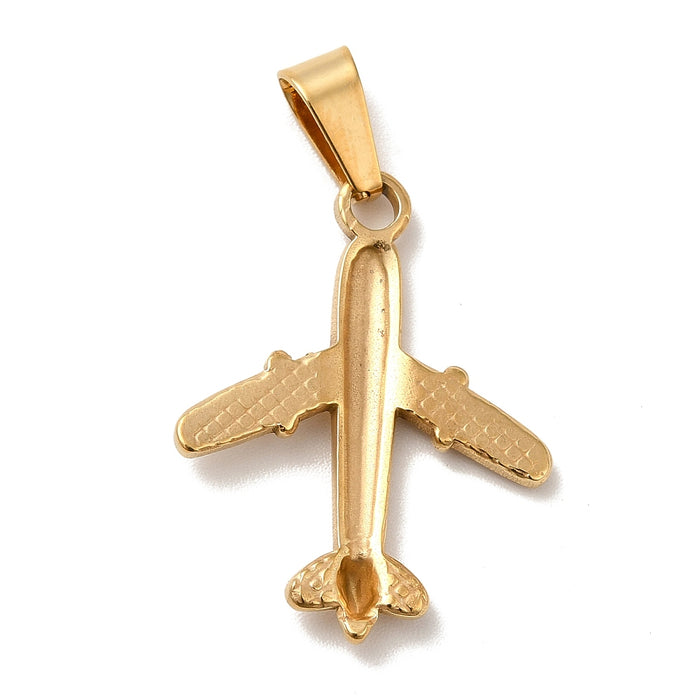 21mm x 25mm Plane Charm - Gold Plated***