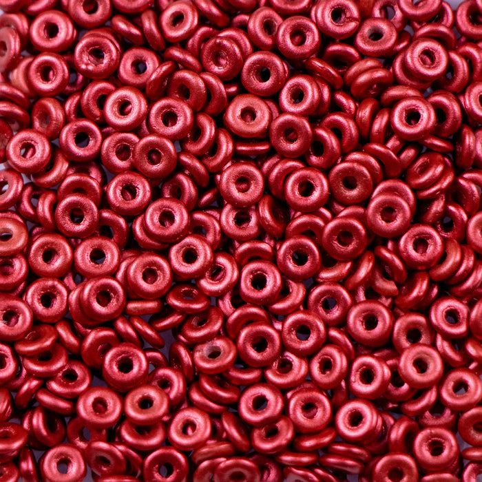 1mm x 3.8mm O Bead - Lava Red