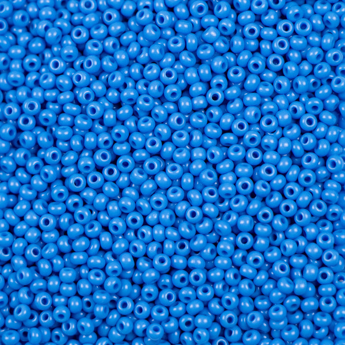 10/0 Preciosa Seed Beads- Opaque Blue Turquoise