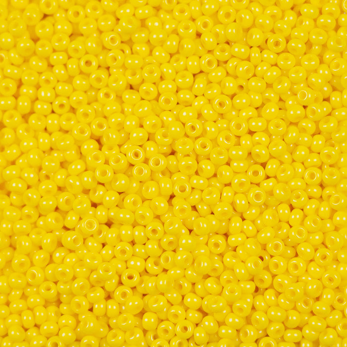 10/0 Preciosa Seed Beads- Opaque Dark Yellow