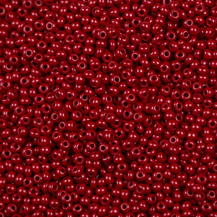 10/0 Preciosa Seed Beads- Opaque Burnt Rust