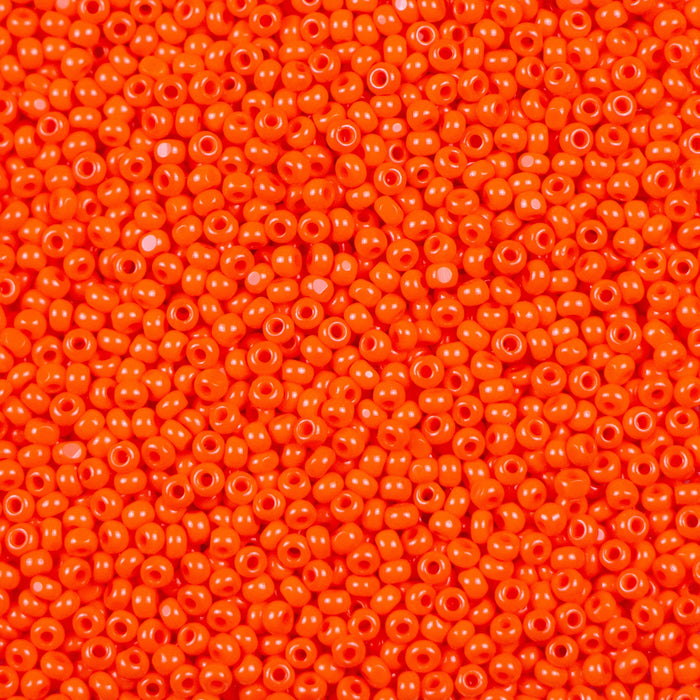 11/0 Preciosa Charlotte Beads - Opaque Orange (25 grams)