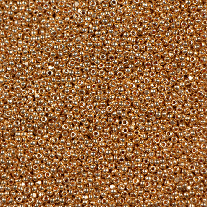 13/0 Preciosa Charlotte Beads - Metallic Gold (10 grams)