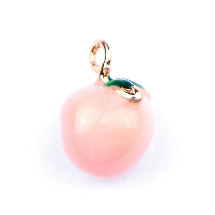 11mm x 12mm Pink Peach Charm - Enamel and Base Metal***