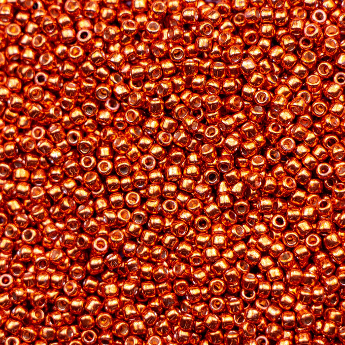 11/0 TOHO Seed Bead - PermaFinish - Galvanized Saffron