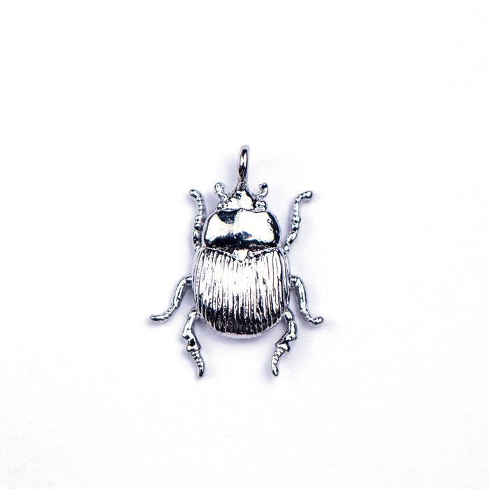 13mm x 17mm Beetle Charm - Silver Plated***