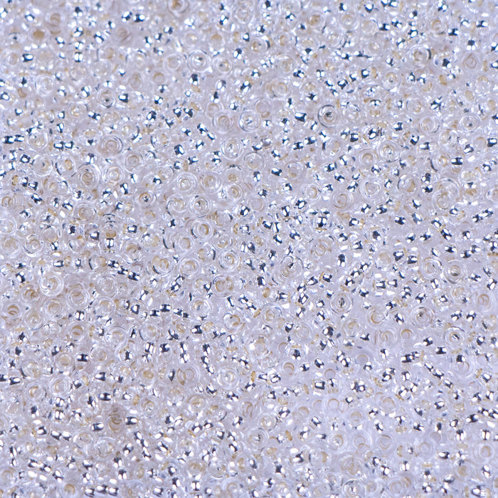 11/0 TOHO Demi Round - PermaFinish - Silver-Lined Crystal