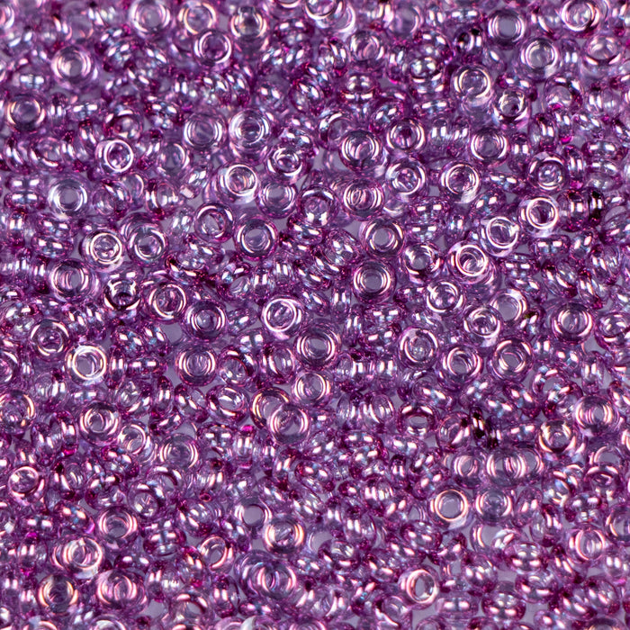 8/0 TOHO Demi Round - Gold-Lustered Dark Amethyst