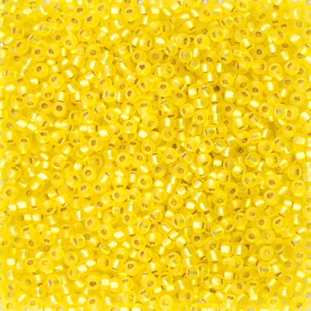 11/0 Miyuki SEED Bead - Matte Silverlined Yellow