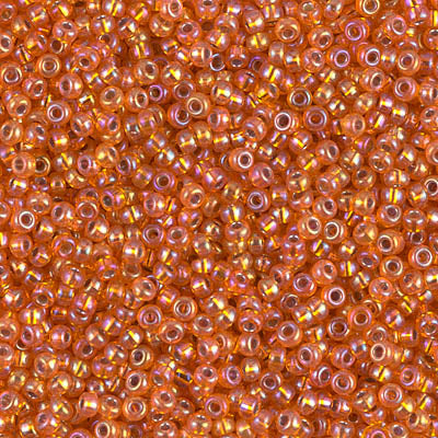 11/0 Miyuki SEED Bead - Silverlined Orange AB
