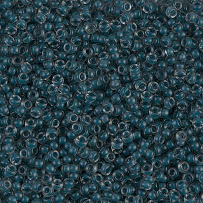 11/0 Miyuki SEED Bead - Semi-Frosted Slate Blue Lined Grey