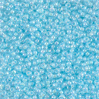 11/0 Miyuki SEED Bead - Aqua Lined Crystal AB