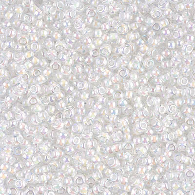 11/0 Miyuki SEED Bead - White Lined Crystal AB