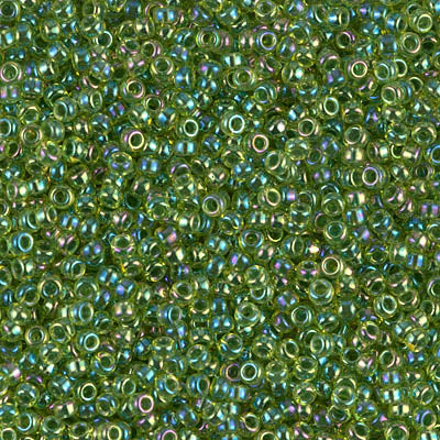 11/0 Miyuki SEED Bead - Green Lined Chartreuse AB