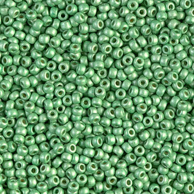 11/0 Miyuki SEED Bead - Duracoat Galvanized Matte Dark Mint Green