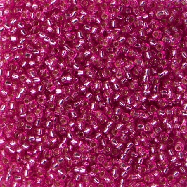11/0 Miyuki SEED Bead - Duracoat Silverlined Dyed Pink Parfait