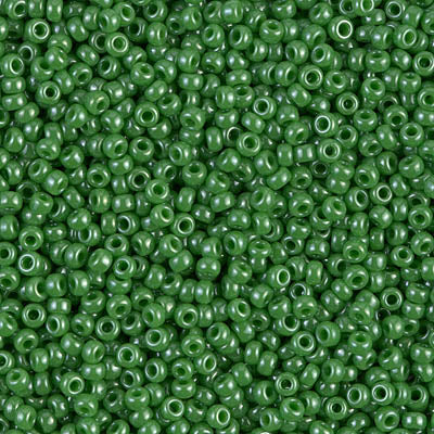 11/0 Miyuki SEED Bead - Opaque Green Luster