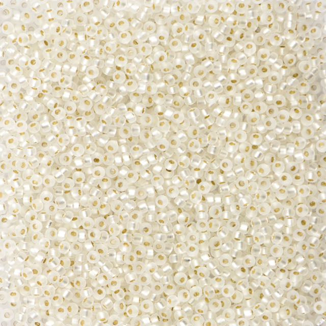 15/0 Miyuki SEED Bead - Matte Silverlined Crystal