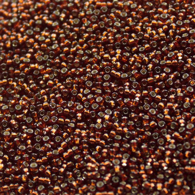 15/0 Miyuki SEED Bead - Silverlined Dark Ruby