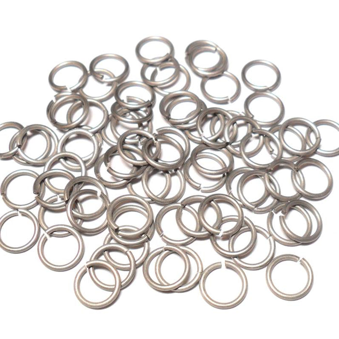 20awg (.8mm) 5/32in. (4.25mm) ID 5.31AR Etched Titanium Jump Rings
