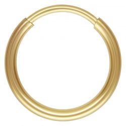 Gold Filled Endless Tubular Hoop w/Hinged Wire - 1.25mm Tubing / 12mm OD