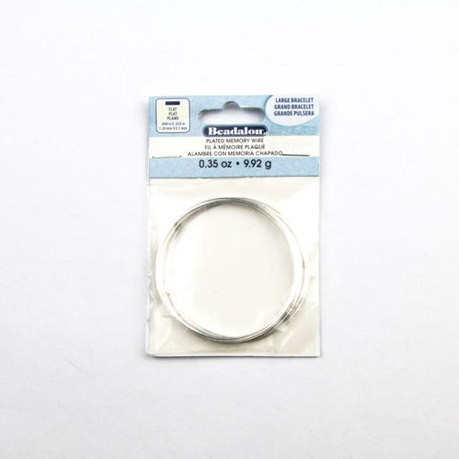 Beadalon 1.20mm x .5mm (.048" x .020") Flat Memory Wire - Silver