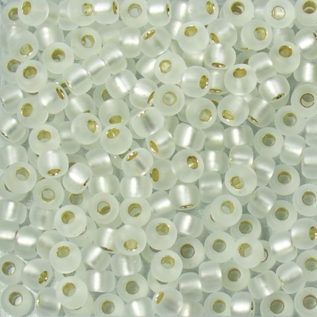 6/0 Miyuki SEED Bead - Matte Silverlined Crystal