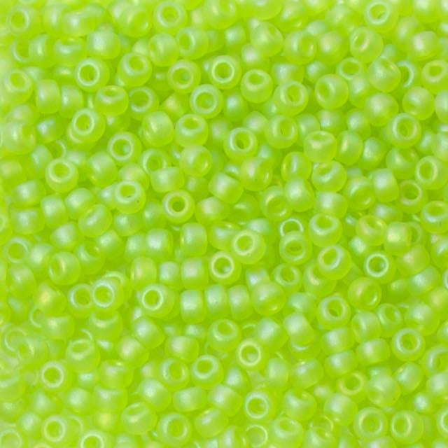 8/0 Miyuki SEED Bead - Matte Transparent Chartreuse AB