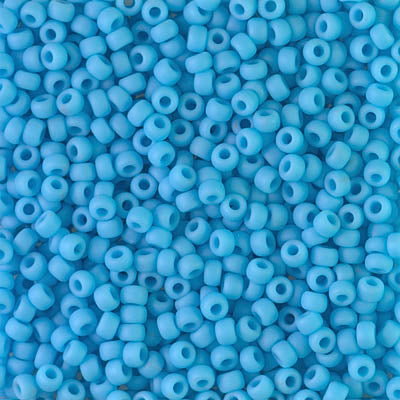 8/0 Miyuki SEED Bead - Matte Opaque Turquoise Blue