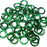 16swg (1.6mm) 7/32in. (5.7mm) ID 3.6AR Anodized  Aluminum Jump Rings - Green