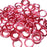 18swg (1.2MM) 3/16in. (5.0mm) ID 4.2AR Anodized  Aluminum Jump Rings - Hot Pink