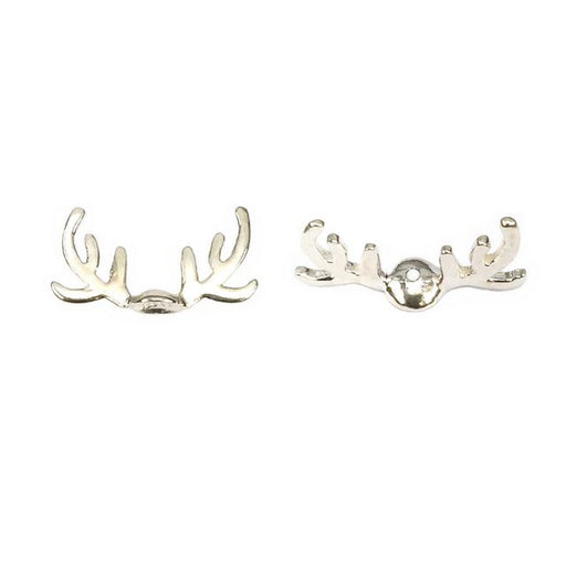 Reindeer Antler Bead Caps - Sterling Silver