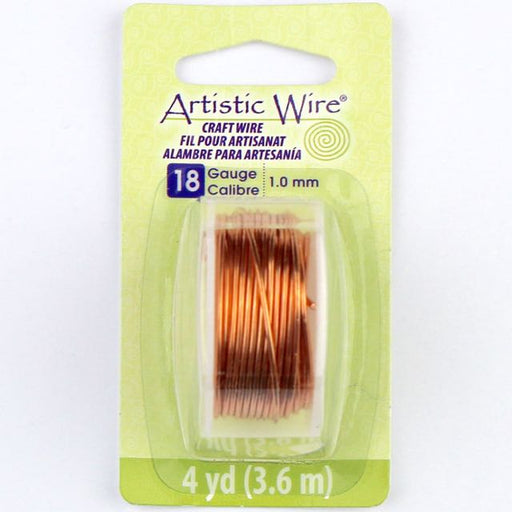 3.6 meters (4 yards) - 18 gauge (1.0mm) Craft Wire - Bare Copper