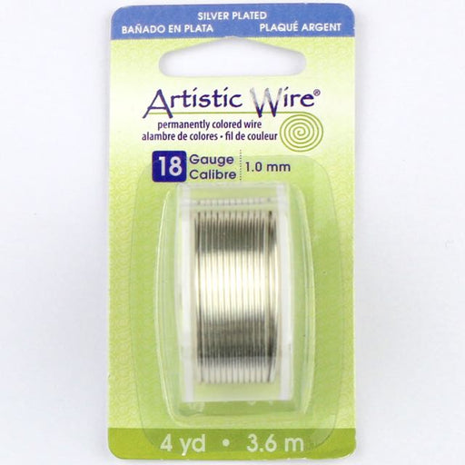 3.6 meters (4 yards) - 18 gauge (1.0mm) Permanently Coloured Wire -Tarnish Resistant Silver