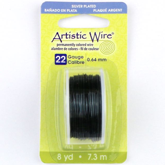 7.3 meters (8 yards) - 22 gauge (.64 mm) Permanently Coloured Wire - Hematite