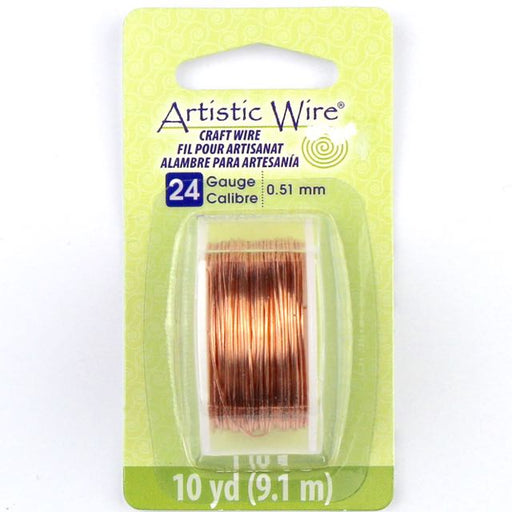 9.1 meters (10 yards) - 24 gauge (.51 mm) Craft Wire - Bare Copper