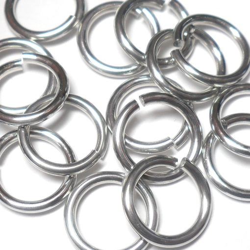 16swg 1.6mm bright aluminum jump rings